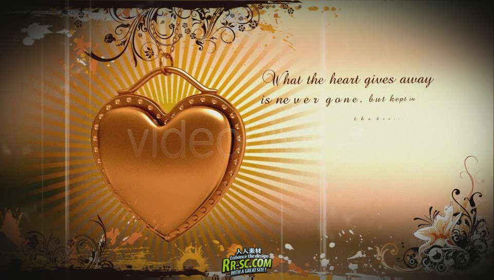 《心形项链爱情纪念板式 AE包装模板》(Videohive - valentines day greeting - 83024)