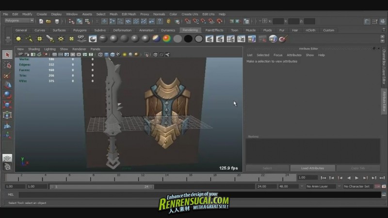 《Maya2011与Photoshop结合手绘武器制作教程》3DMotive Hand Painted weapon textures