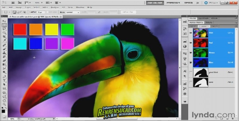 《Photoshop遮罩与合成技术高级教程》Lynda.com Photoshop Masking & Compositing: Fundamentals