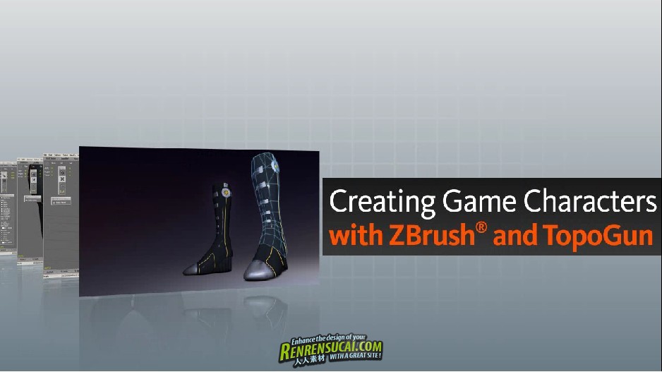 《ZBrush与TopoGun制作游戏角色模型高级教程》Digital Tutors Creating Game Characters with ZBrush and TopoGun