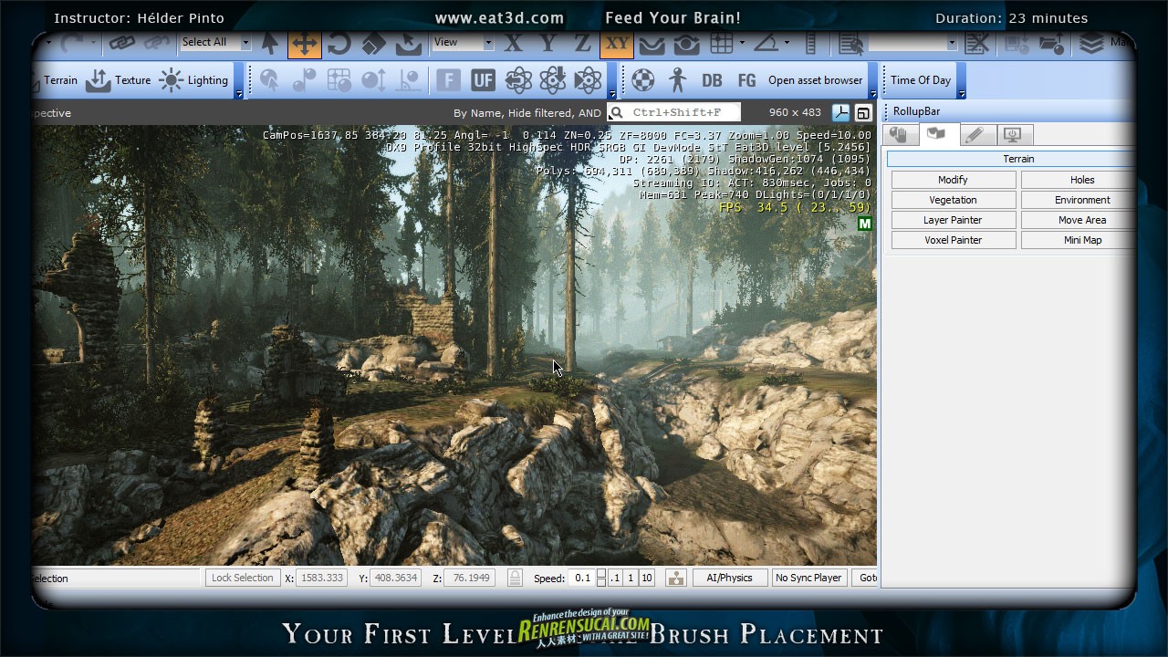 《CryENGINE 3游戏引擎综合训练教程合辑 17小时》CryENGINE 3 Vol 1、2、3 An Introduction and Application