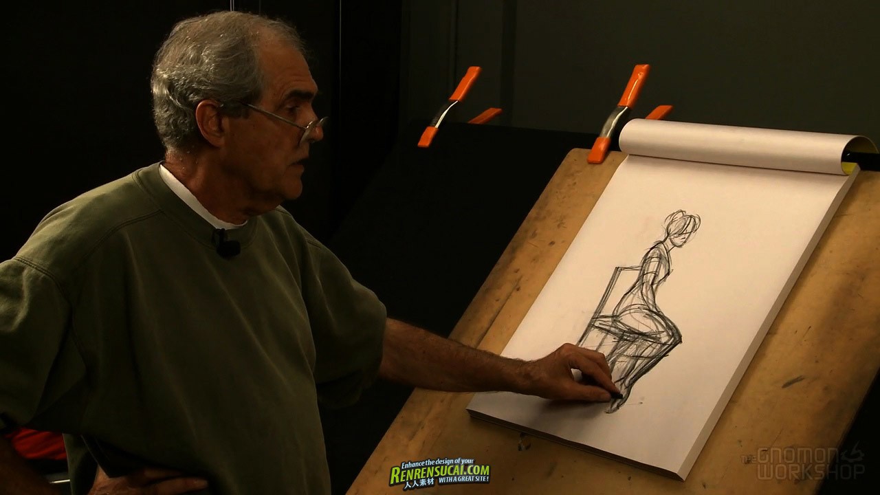 《手绘人物姿态捕捉技巧高级教程》Gnomon Drawing the Figure 1 Capturing the Gesture with Jack Bosson 