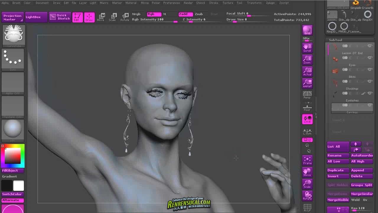 《ZBrush与3DCoat角色性格感情表现雕刻建模高级教程》Digital-Tutors Creative Development: Character Modeling Workflows with ZBrush and 3D Coat