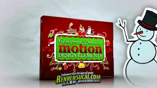 《DJ圣诞涂鸦运动设计元素 AE包装模板与视频素材合辑》Digital Juice Christmas Doodles Motion Design Elements 