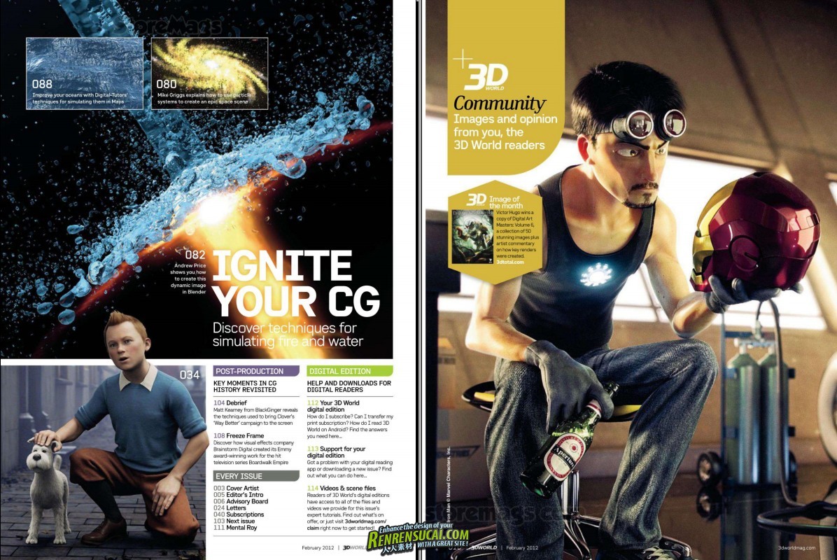 《3D世界艺术杂志 2012年2月刊 》3D World February 2012 