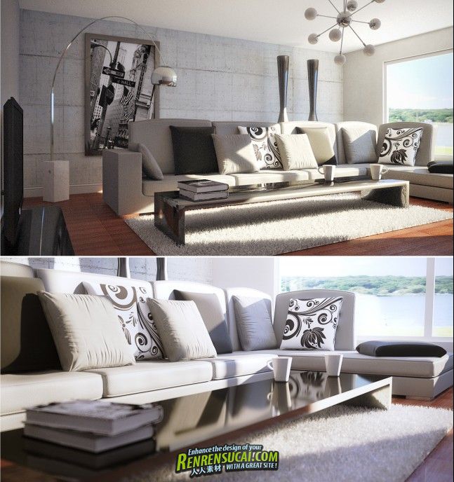 《C4D与VRAY制作室外效果图教程》ENVY C4D VRay Exteriors From the Ground Up