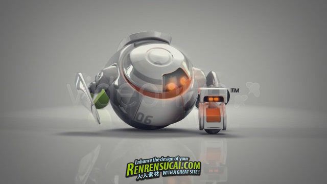 《3D可爱机器人Logo AE模板》Videohive Robots 3D logo bumpers 537718 After Effects Project