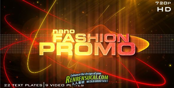 《金色粒子绚丽时尚 AE模板》Videohive nano fashion promo 118472 After Effects Project