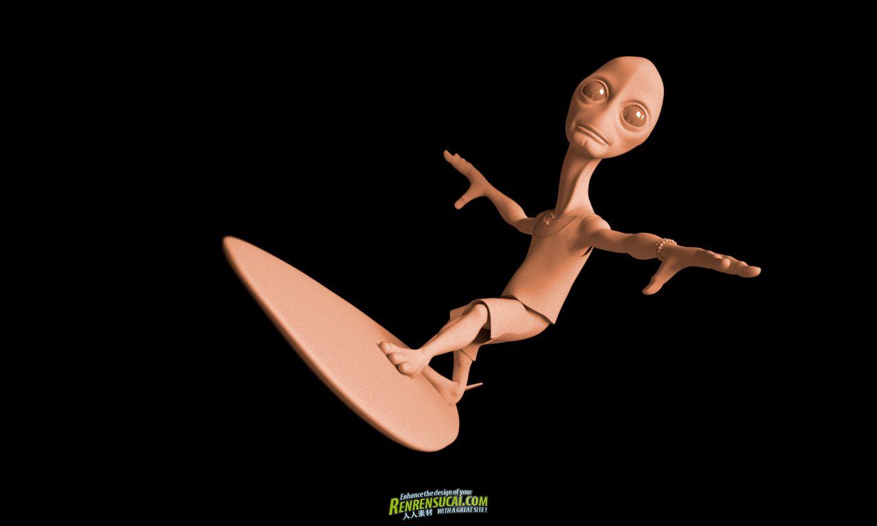  《Maya冲浪外星人建模教程》Simply Maya Surfing with the Alien The Complete Series