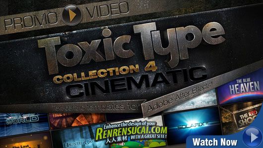  《DJ最强AE字体Logo模板合辑Vol.4》Digital Juice ToxicType Collection 4 Cinematic for After Effects