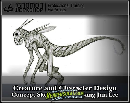  《生物与角色概念草绘教程》The Gnomon Workshop Creature and Character Design Concept Sketching with Sang Jun Lee