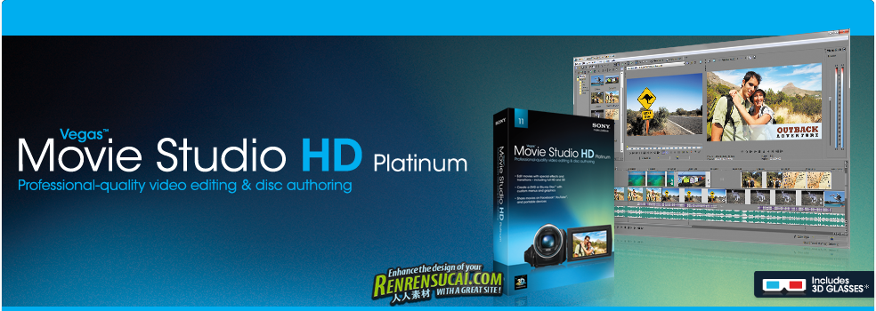 《Sony Vegas Movie Studio HD白金破解版》Sony Vegas Movie Studio HD Platinum 11.0.322