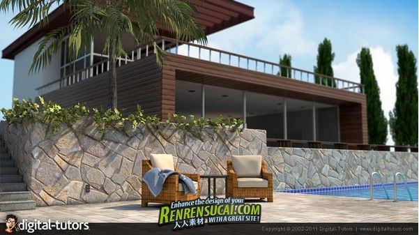《mental ray与3ds max室外渲染技巧教程》Digital-Tutors Exterior Rendering Techniques with mental ray and 3ds Max