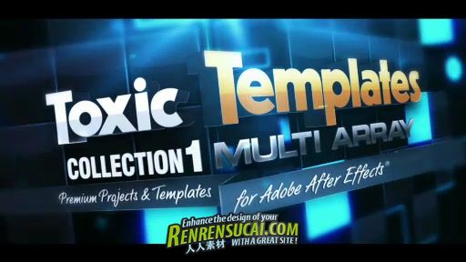 《DJ超强Toxic系列AE模板合辑Vol.1》Digital Juice Toxic Templates Collection 1 Multi Array for After Effects