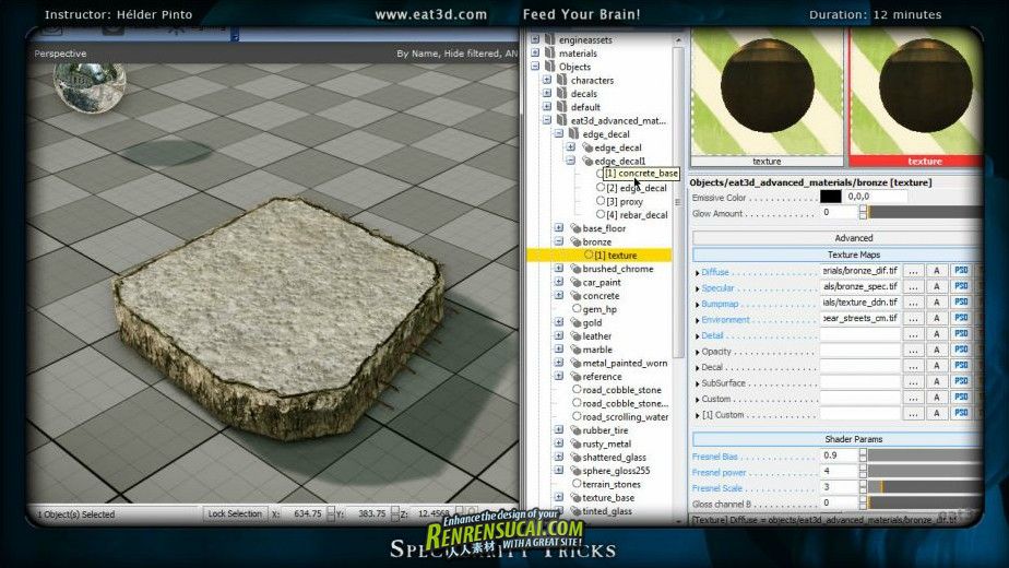  《CryEngine3材质制作教程3》Eat3D CryENGINE 3 Materials Vol 3 An Introduction and Application