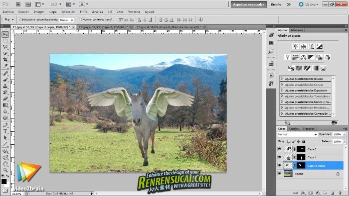 《Photoshop神奇动物制作教程》Video2Brain Creation of fantastic animals with Photoshop Spanish
