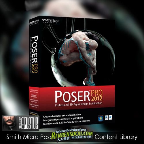 《CG人物造型设计SmithMicro Poser 2012 SR2破解版Win/Mac》SmithMicro Poser Pro 2012 SR2 Win/Mac