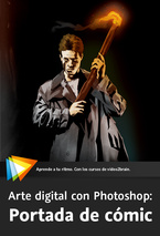 《Photoshop漫畫書封面制作教程》video2brain Digital art with Photoshop Comic Book Cover Spanish