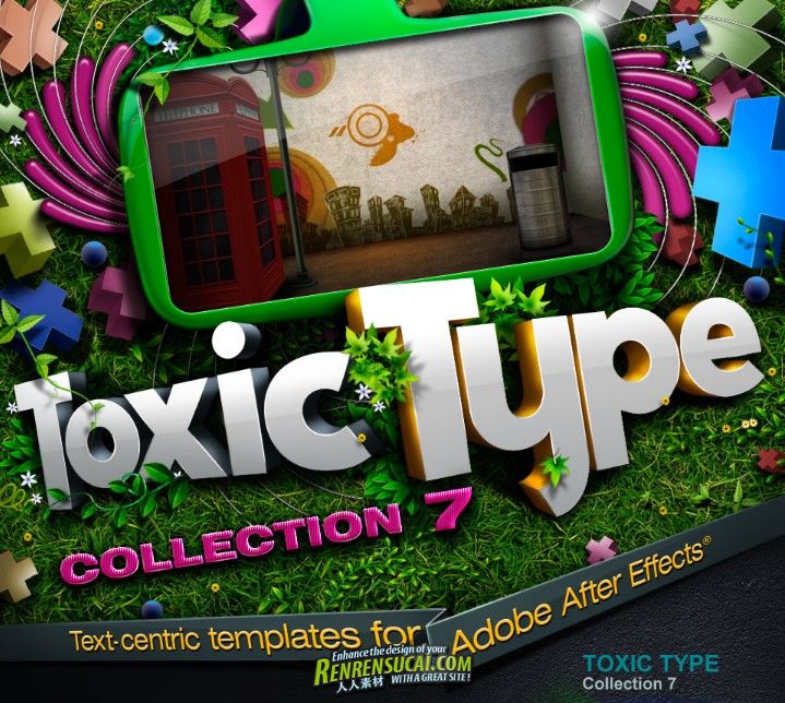 《DJ最强AE字体Logo模板合辑Vol.7》Digitaljuice Toxic Type After Effects Templates Collections 7