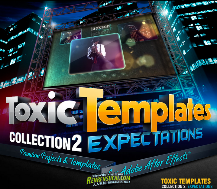 《DJ超强Toxic系列AE模板合辑Vol.2》Digital Juice Toxic Templates Collection 2 Expectations for After Effects