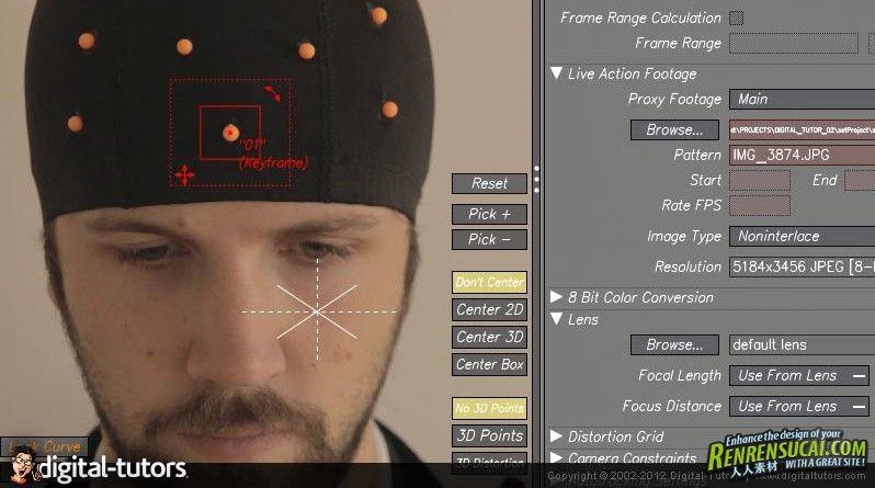 《3DEqualizer与Maya中面部追踪教程》Digital-Tutors Creative Development Facial Tracking in 3DEqualizer and Maya