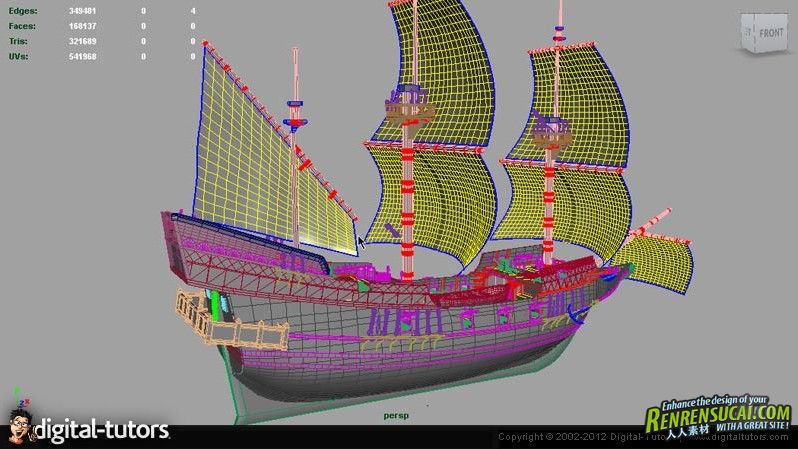 《Maya2013船舶船只建模教程》Digital-Tutors Modeling a Detailed Ship in Maya