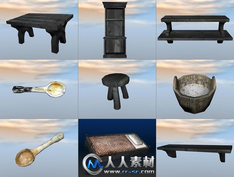 《游戲武器與場景3D模型合輯》Dexsoft Fantasy Model Pack 