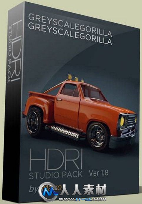 《C4D中HDRI渲染貼圖合輯V1.8s版》GreyscaleGorilla HDRI Studio Pack v1.8s For Cinema 4D