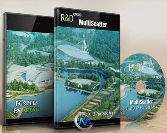 3dsmax大型场景渲染插件V1.2.0.12版 MultiScatter v1.2.0.12 for 3ds Max 2013-2014 Win64