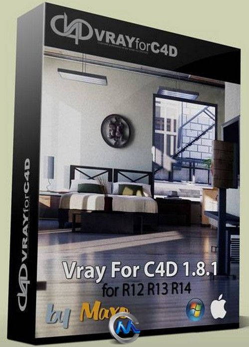 Vray渲染器C4D专用V1.8.1.52版 VRay For C4D v1.8.1.52 Win Mac