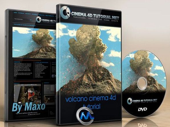 C4D火山爆發特效視頻教程 Cinema 4D Tutorial.Net Volcano Cinema 4D Tutorial