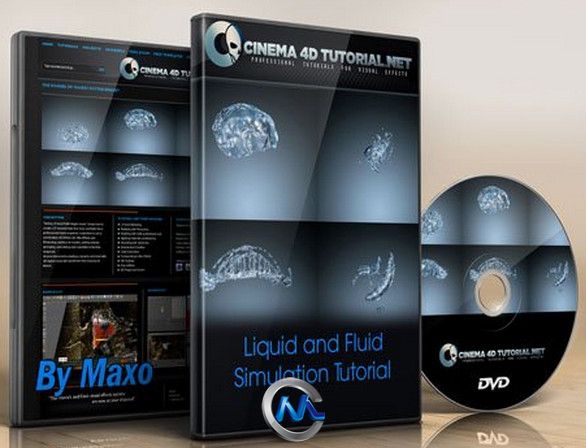 C4D液體流體模擬視頻教程 Cinema 4D Tutorial.Net Liquid and Fluid Simulation