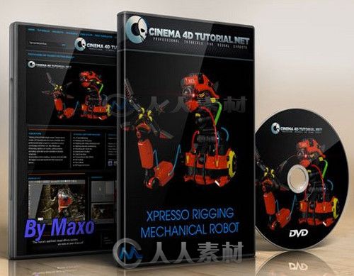 C4D機器人操控特效動畫制作視頻教程 Cinema 4D TutorialNet Xpresso Rigging Mechanical Robot