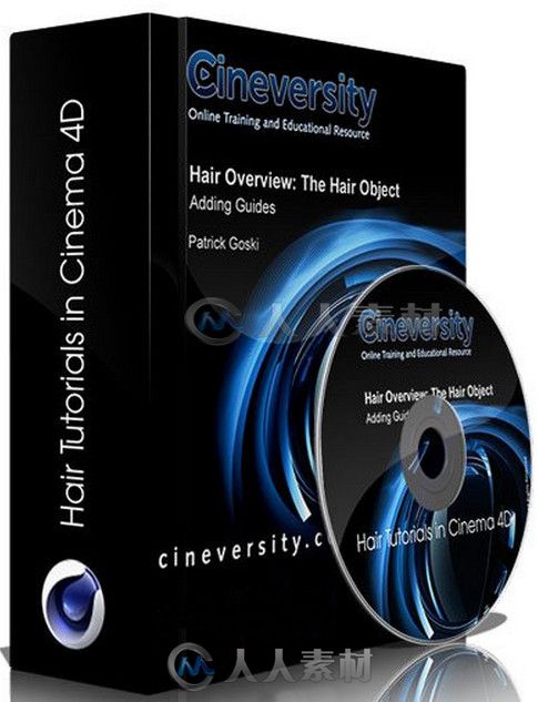 C4d角色頭發制作訓練視頻教程 Cineversity Hair Tutorials Cinema 4D by Patrick Goski