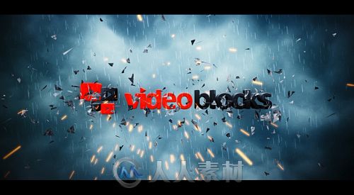 闪电暴雨Logo演绎动画AE模板 VideoBlocks Lightning Logo After Effects Template