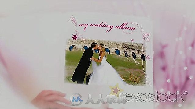 美丽婚礼书籍动画相册AE模板 RevoStock Wedding Photo Album Live Video Project for After Effects