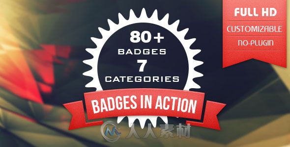 80组徽章Logo演绎动画AE模板 Videohive 80+ Badges Corporate Festival Neon Organic 8654881