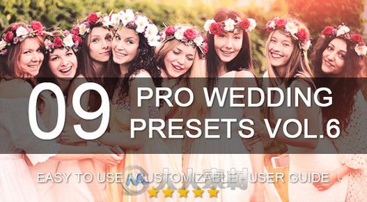 专业婚礼调色预设LRTemplate模板 Graphicriver 9 Pro Wedding Presets vol.6 8284354