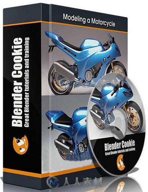 Blender摩托车建模制作视频教程 CGCookie Modeling a Motorcycle in Blender
