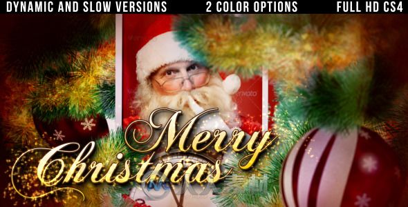 温馨圣诞家庭相册动画AE模板 Videohive christmas slideshow 3509654
