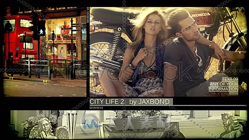 城市生活影像相册动画AE模板 RevoStock City Life 2 Film Slideshow