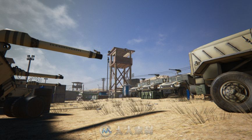 Unreal Engine游戏引擎扩展资料-游戏军事基地包第一季 Unreal Engine 4 Marketplace Military Pack Part 1