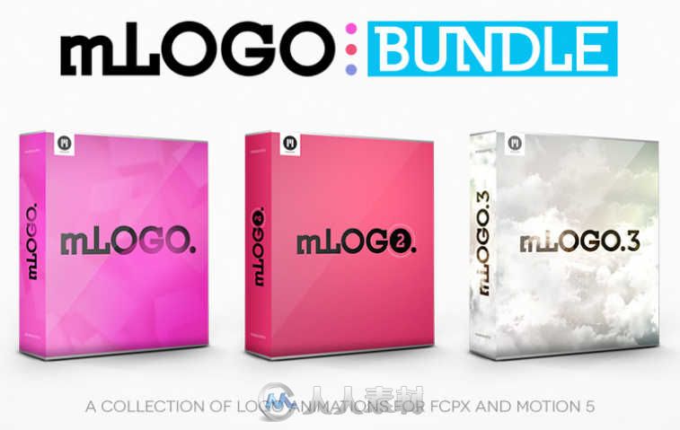 mLogo超级标题演绎动画FCPX与Motion5模板 mLOGO Bundle Collection of Logo Animations for FCPX and Motion 5