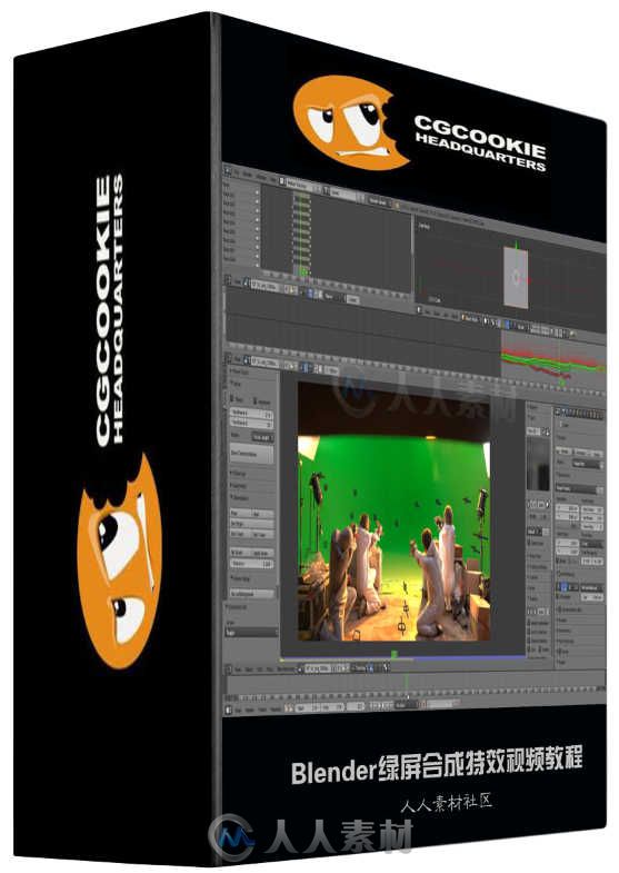 Blender绿屏合成特效视频教程 CGcookie Blender Green screen composition
