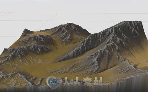 3dmax高精度低面数地形快速建模视频教程