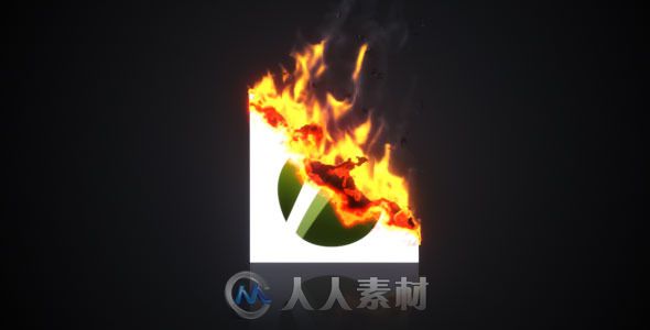 燃烧灰烬Logo演绎动画AE模板 Videohive Burning Paper Logo 1925502