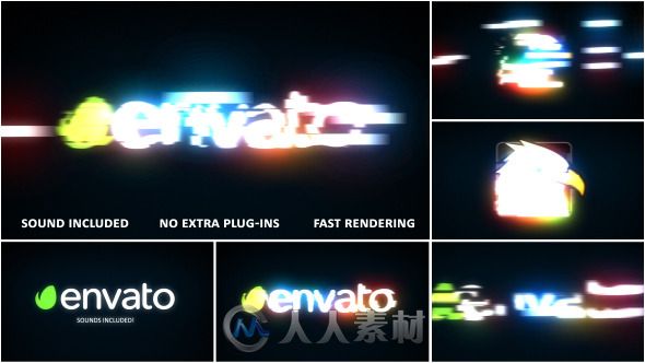 快速闪耀Logo演绎动画AE模板 Videohive Fast Light Logo Reveal 6579091