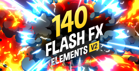 140超酷闪光特效动画AE模板合辑V2版 VideoHive 140 Flash FX Elements V2.0 11266469