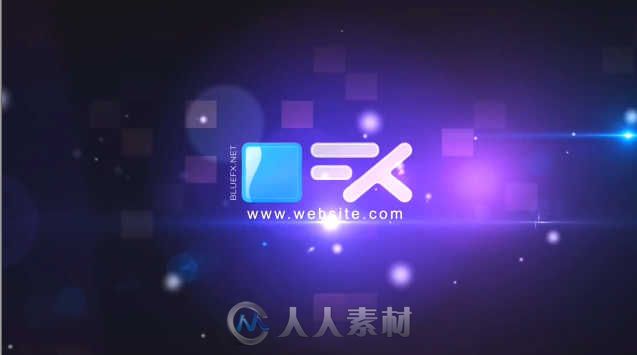 简介质感Logo演绎动画AE模板 BLUEFX 4 Logo Reveal