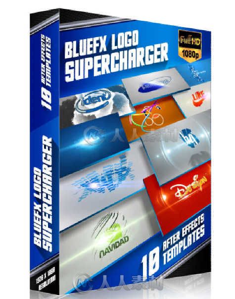 超级品牌Logo演绎动画AE模板 BLUEFX The Logo Supercharger Pack 1